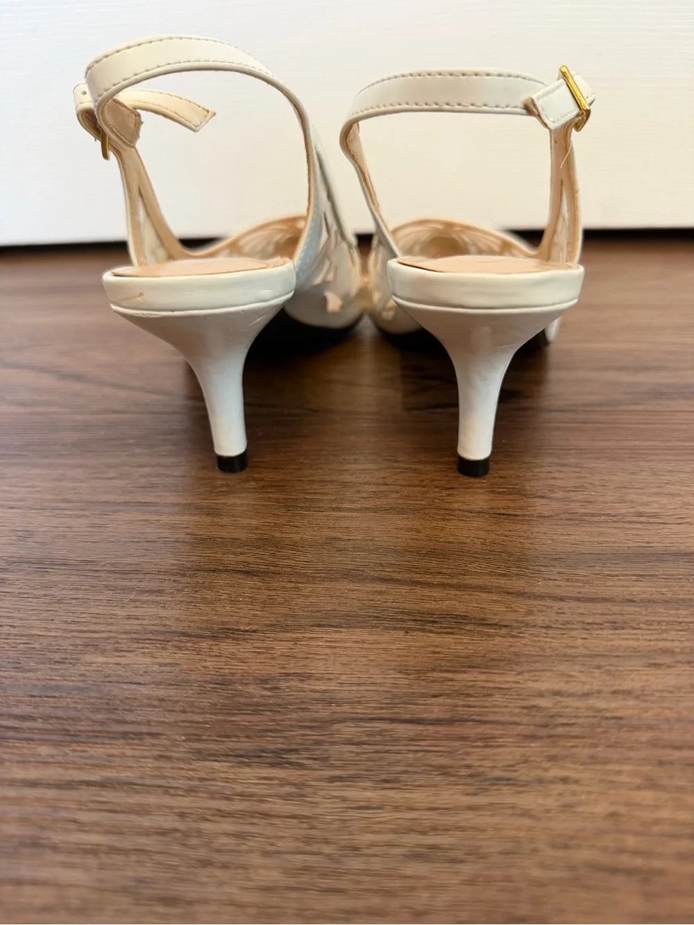 J. Reneé White Cutout Slingback Pumps